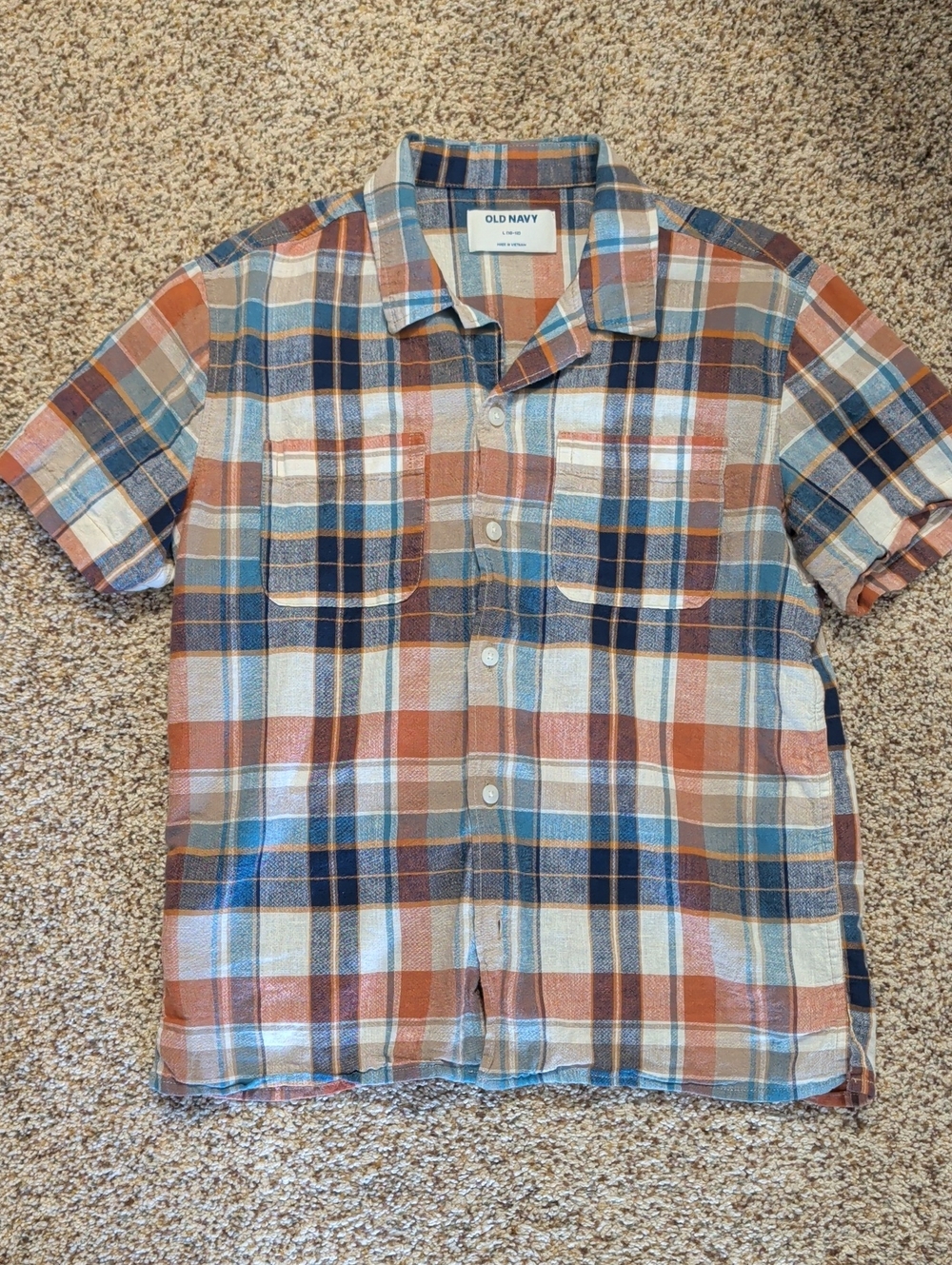 Fall Plaid Button-Up Shirt